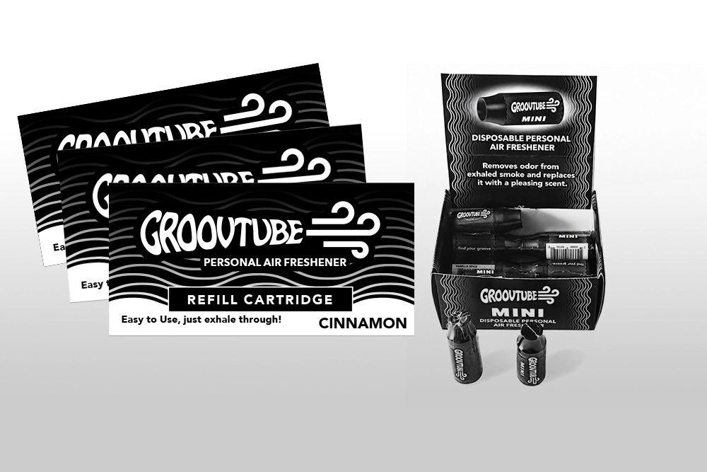 Packaging toppers and GroovTube Mini retail display