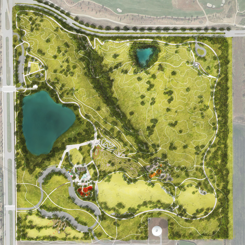 Illustrative rendering showing future improvements to Northwest Community Park